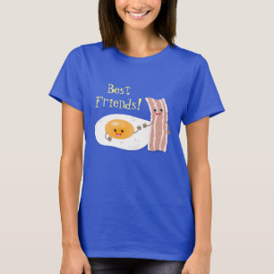 Cute kawaii egg bacon funny cartoon illustration T-Shirt