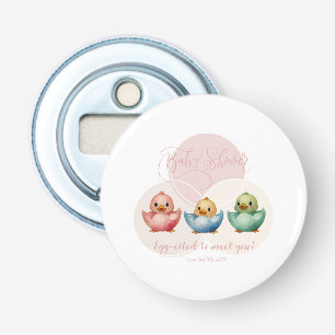 Cute Kawaii Egg Birds Pastel Coloured Baby Shower Bottle Opener