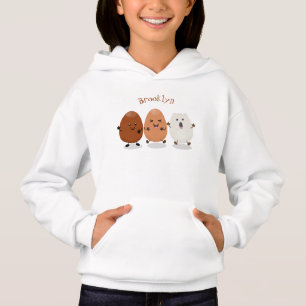 Cute kawaii eggs funny cartoon illustration