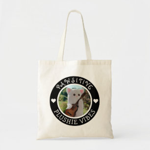 Cute Kawaii Elegant Pawsitive Plushie Vibes Photo Tote Bag