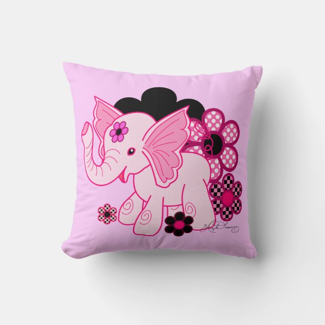 Cute Kawaii Elephant Cushion (Front)