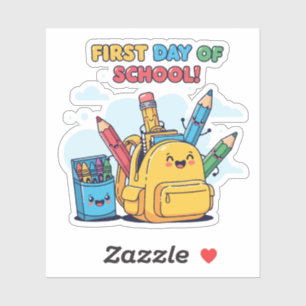 Cute Kawaii First Day of School! Cartoon Backpack