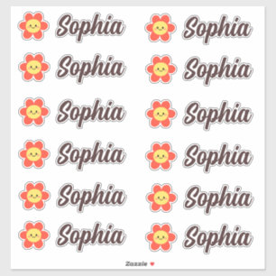 Cute Kawaii Flower Personalised Name