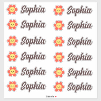 Cute Kawaii Flower Personalised Name