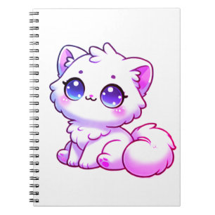 Cute Kawaii Fluffy Kitten Notebook