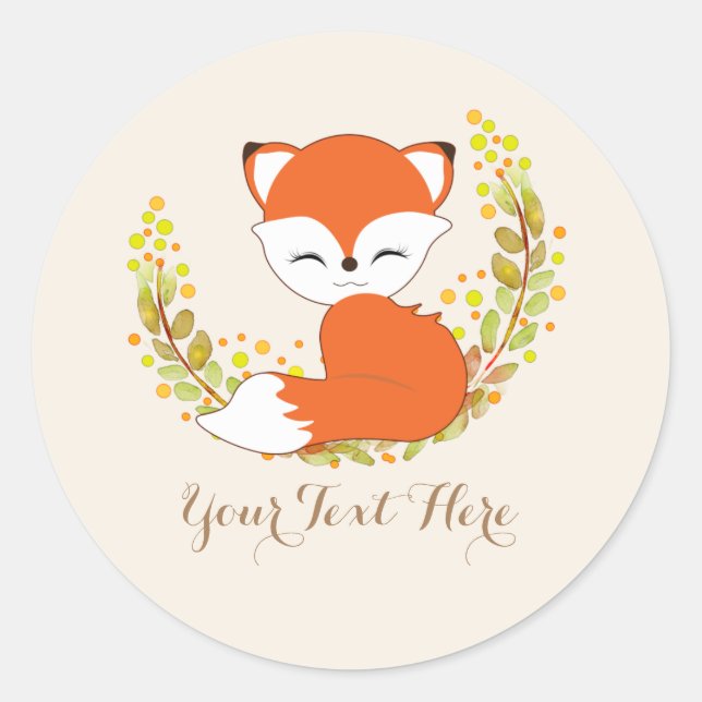 Cute Kawaii Fox Woodland Theme Stickers (Front)