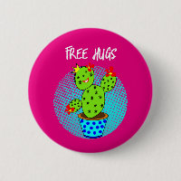 Cute Kawaii Free Hugs Smiling Cactus Plant Graphic