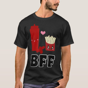 Cute Kawaii French Fries and Ketchup BFF  T-Shirt