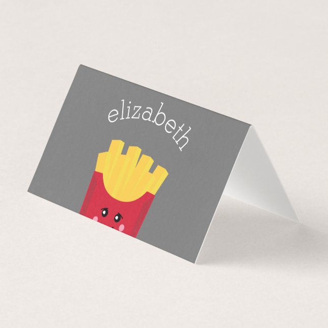 Cute Kawaii French Fries with Custom Name (Front)