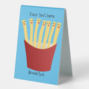 Cute kawaii fries fast food cartoon illustration