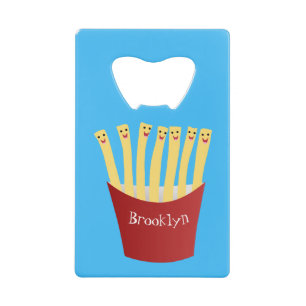 Cute kawaii fries fast food cartoon illustration