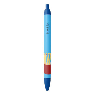 Cute kawaii fries fast food cartoon illustration black ink pen