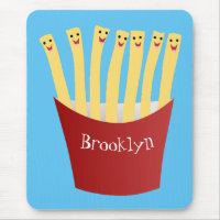 Cute kawaii fries fast food cartoon illustration