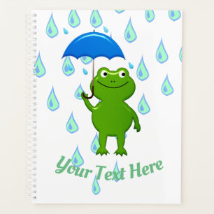 Cute Kawaii Frog and Rain Planner