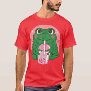 Cute Kawaii Frog Boba Bubble Tea Women Men Teen Bo T-Shirt