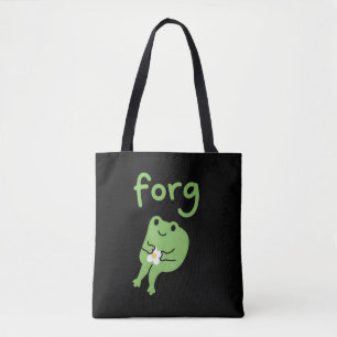 Cute Kawaii Frog Cake Meme Cute Aesthetic Forg Tote Bag