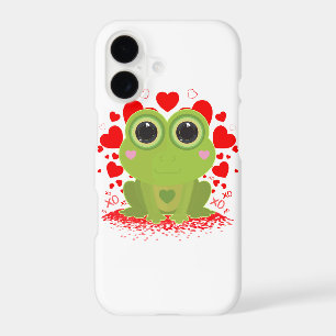 Cute Kawaii Frog Hearts XOXO Love Animal