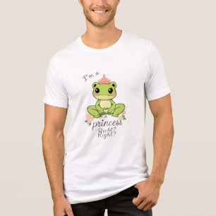 Cute Kawaii Frog Princess Aesthetic Art  Tri-Blend Shirt