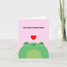 Cute Kawaii Frog Red Heart Mr. Right Toad Love