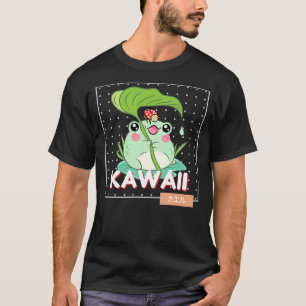 Cute Kawaii Frog With Ladybug Anime Kawaii Japanes T-Shirt