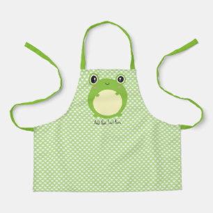 Cute Kawaii Frog with Personalised Text and Photo Apron