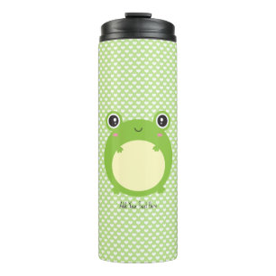 Cute Kawaii Frog with Personalised Text and Photo Thermal Tumbler