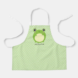 Cute Kawaii Frog with Personalised Text  Apron
