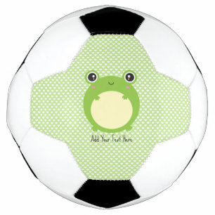 Cute Kawaii Frog with Personalized Text and Photo Football