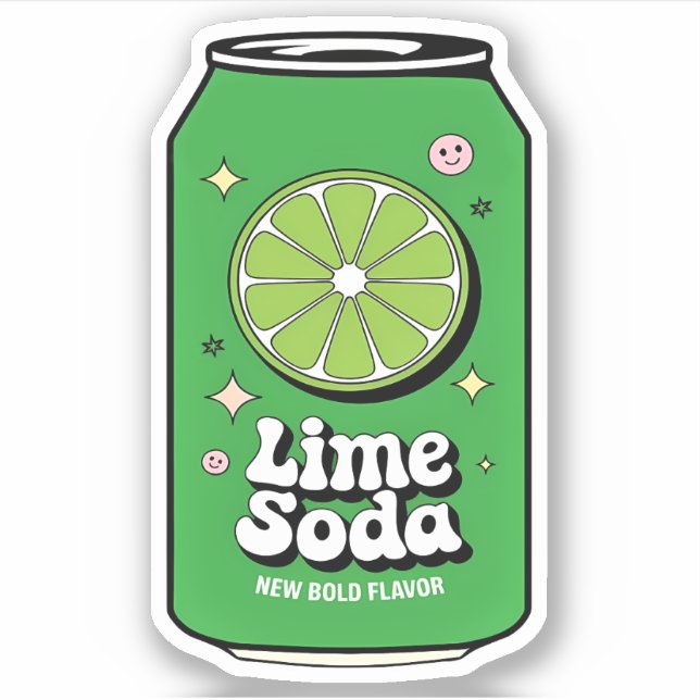 Cute Kawaii Fun Fruity Lime Soda Juice Drink (Front)