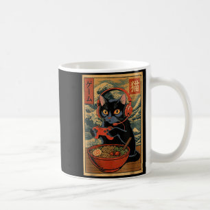 Cute Kawaii Gamer Cat Funny Ramen Retro Japanese C Coffee Mug