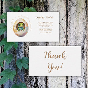 Cute Kawaii Gecko Lizard Egg Baby Shower Enclosure Card