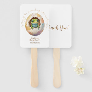 Cute Kawaii Gecko Lizard Egg Baby Shower Hand Fan