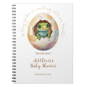 Cute Kawaii Gecko Lizard Egg Baby Shower Notebook