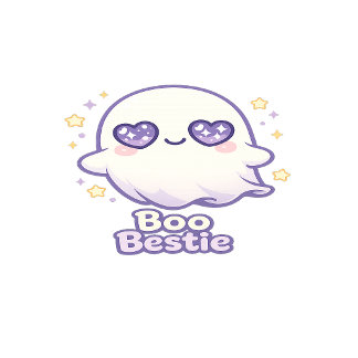 Cute Kawaii Ghost Boo Bestie Halloween Sweatshirt