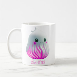 Cute Kawaii Ghost - Personalised with name Coffee Mug