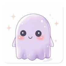 Cute Kawaii Ghost Sticker | Halloween Aesthetic