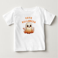 Cute Kawaii Ghost With Autumn Leaves Halloween 👻