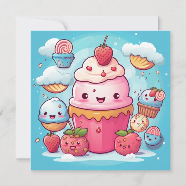 Cute Kawaii Gift Card (Front)