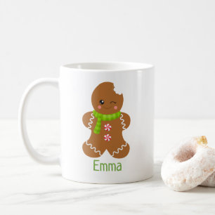 Cute Kawaii Gingerbread Personalised Christmas Mug