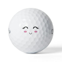 Cute Kawaii Girl Smile Golf Ball