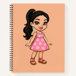 Cute Kawaii Girl Sticker Notebook