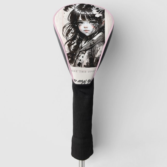 Cute kawaii girl - You are the sparke in my eye by Golf Head Cover (Front)