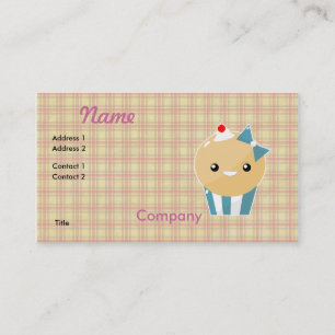 Cute Kawaii Girly Muffin Cupcake Business Card
