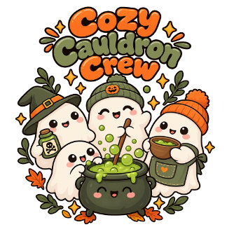 Cute Kawaii Green Autumn Ghost Cauldron Potion Sweatshirt