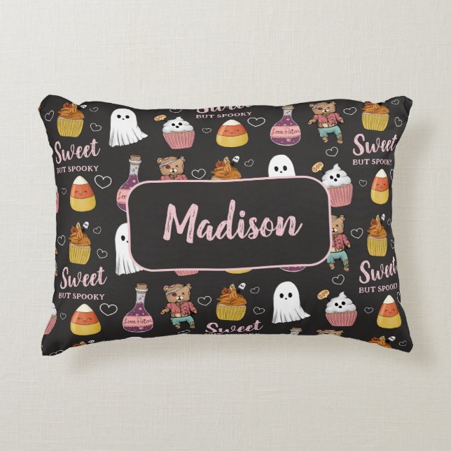 Cute Kawaii Halloween Candy Pattern for Kids Decorative Cushion (Front)