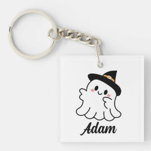Cute Kawaii Halloween Custom Name Keychain for Men