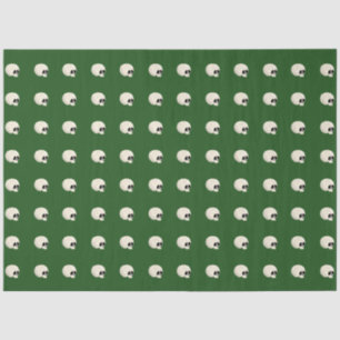 Cute Kawaii Halloween Skull Polka Dots dark green Tissue Paper