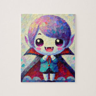 Cute Kawaii Halloween Vampire Jigsaw Puzzle