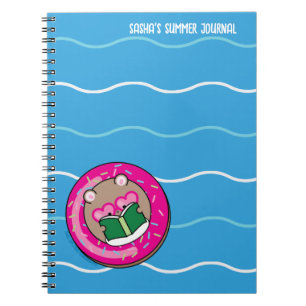 Cute Kawaii Hamster Booklover Summer Notebook