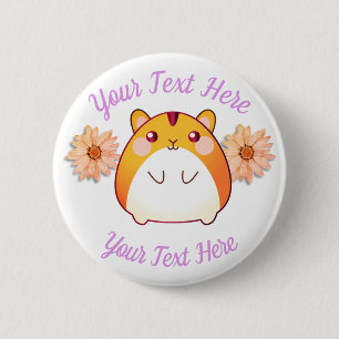 Cute Kawaii Hamster Custom 6 Cm Round Badge